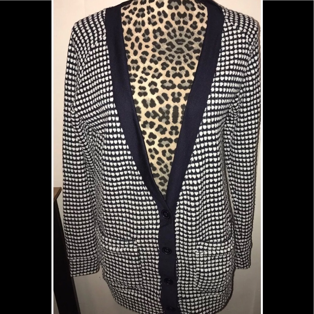 3can4on Brand Oversized Cardigan Large Navy/White